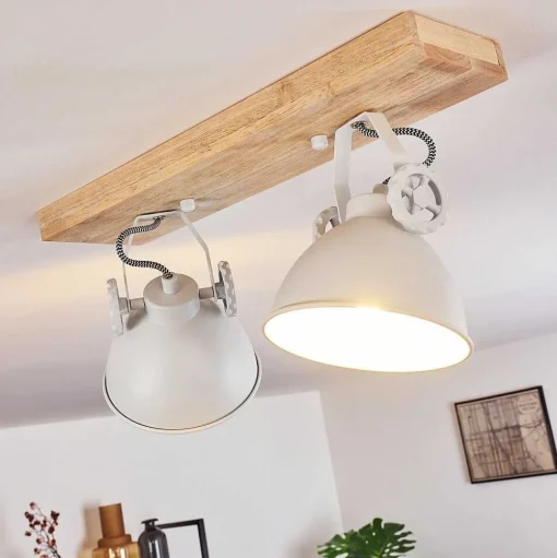 Plafonnier Svanfolk Brun, Blanc, 2 Lumieres