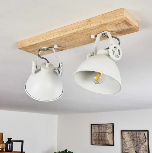Plafonnier Svanfolk Brun, Blanc, 2 Lumieres