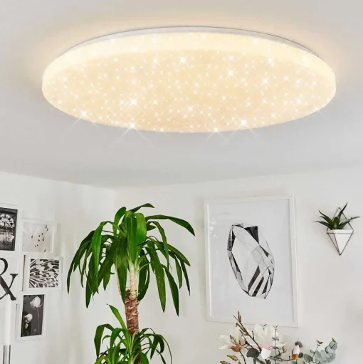 Plafonnier Sweet Led Blanc, 1 Lumiere, Telecommandes