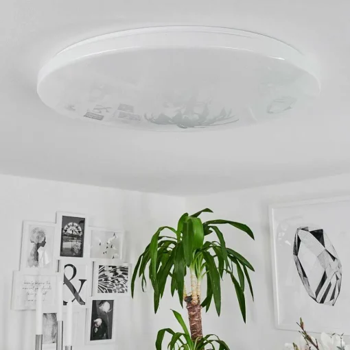 Plafonnier Sweet Led Blanc, 1 Lumiere, Telecommandes