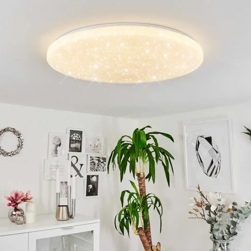 Plafonnier Sweet Led Blanc, 1 Lumiere, Telecommandes