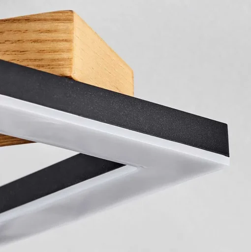 Plafonnier Tavon Led Ecru, Noir, 1 Lumiere