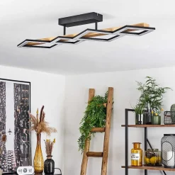 Plafonnier Tavon Led Ecru, Noir, 1 Lumiere