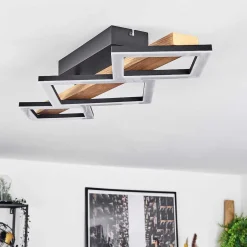 Plafonnier Tavon Led Ecru, Noir, 1 Lumiere