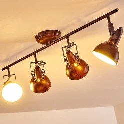 Plafonnier Tina Rouille, 4 Lumieres