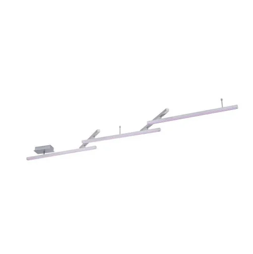 Plafonnier Trio Leuchten Wiz Melby Led Nickel Mat, 1 Lumiere, Telecommandes, Changeur De Couleurs