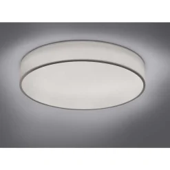 Plafonnier Trio Leuchten Wiz Diamo Led Blanc, 1 Lumiere, Telecommandes, Changeur De Couleurs