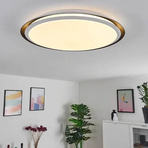Plafonnier Vejle Led Blanc, 2 Lumieres, Changeur De Couleurs