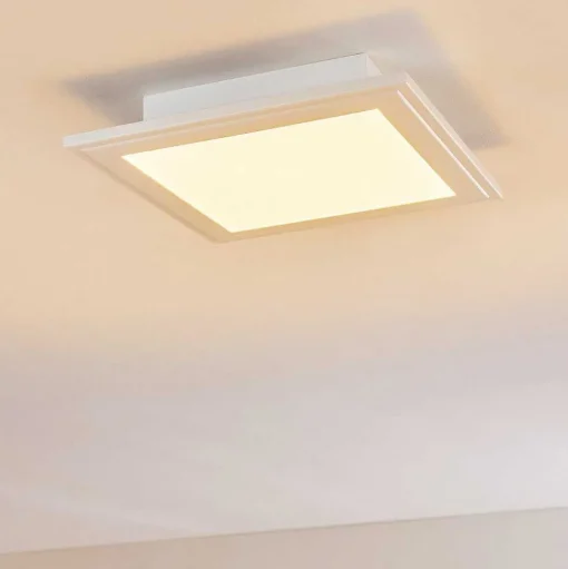 Plafonnier Voisines Led Blanc, 1 Lumiere, Telecommandes, Changeur De Couleurs
