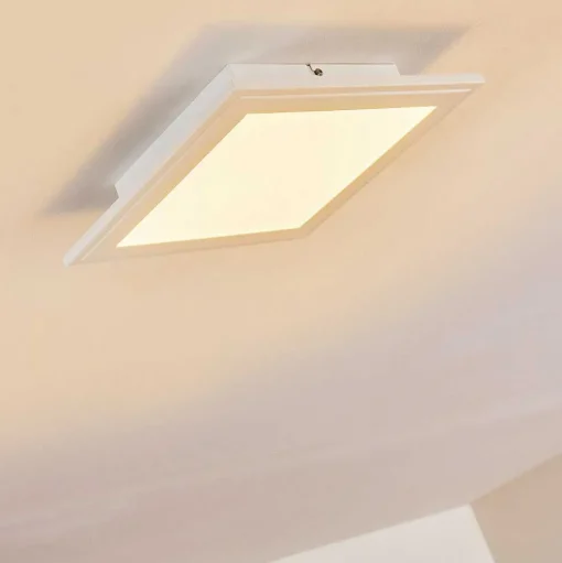 Plafonnier Voisines Led Blanc, 1 Lumiere, Telecommandes, Changeur De Couleurs