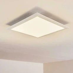 Plafonnier Voisines Led Blanc, 1 Lumiere, Telecommandes, Changeur De Couleurs