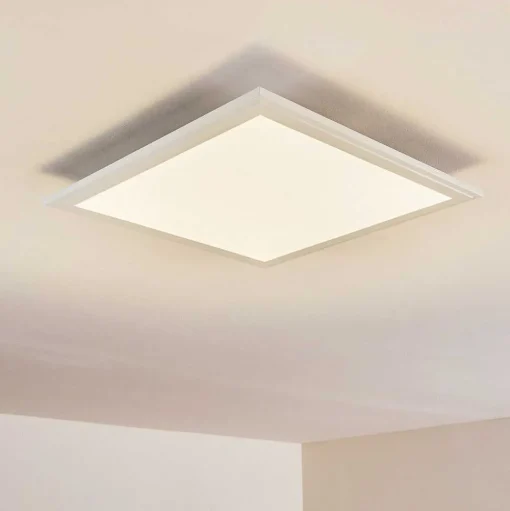 Plafonnier Voisines Led Blanc, 1 Lumiere, Telecommandes, Changeur De Couleurs