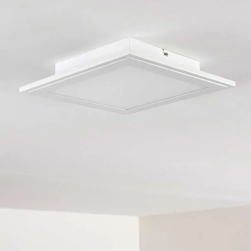 Plafonnier Voisines Led Blanc, 1 Lumiere, Telecommandes, Changeur De Couleurs
