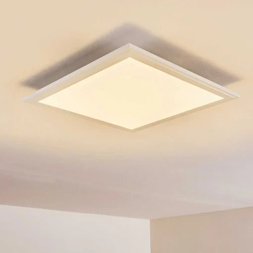 Plafonnier Voisines Led Blanc, 1 Lumiere, Telecommandes, Changeur De Couleurs