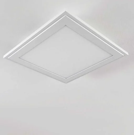 Plafonnier Voisines Led Blanc, 1 Lumiere, Telecommandes, Changeur De Couleurs