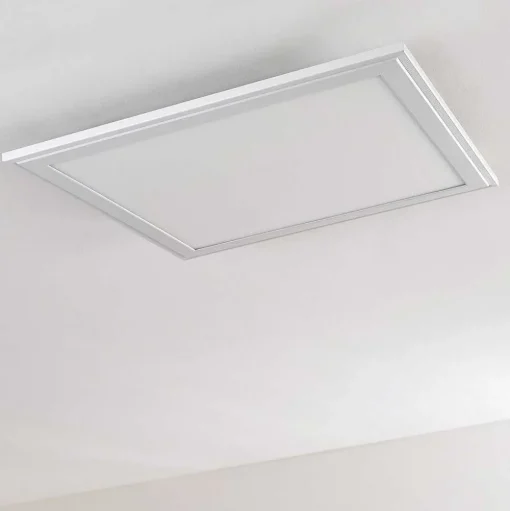 Plafonnier Voisines Led Blanc, 1 Lumiere, Telecommandes, Changeur De Couleurs
