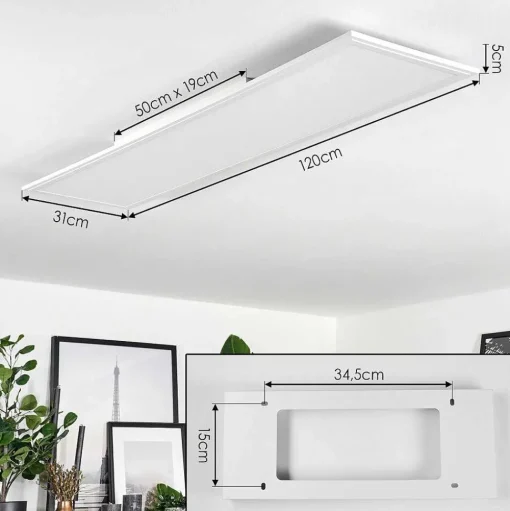 Plafonnier Voisines Led Blanc, 1 Lumiere, Telecommandes