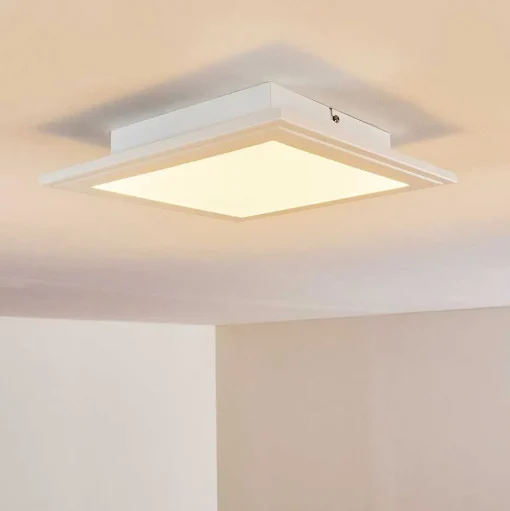 Plafonnier Voisines Led Blanc, 1 Lumiere, Telecommandes, Changeur De Couleurs
