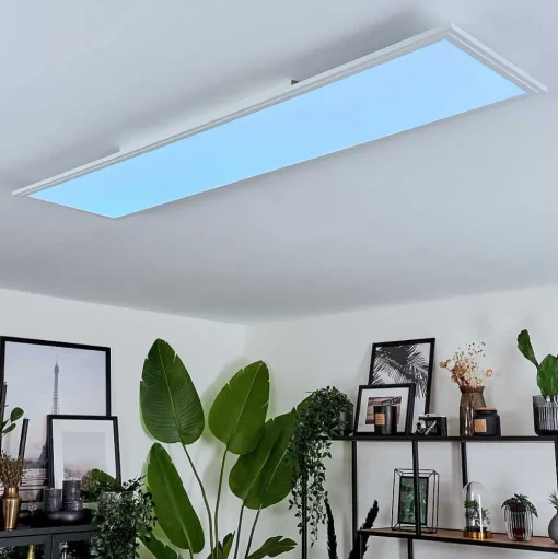 Plafonnier Voisines Led Blanc, 1 Lumiere, Telecommandes