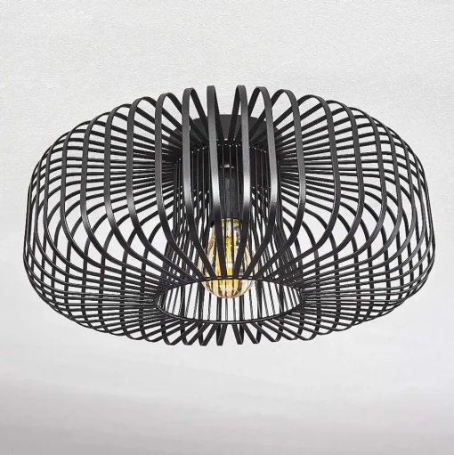 Plafonnier Wemude Noir, 1 Lumiere