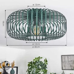 Plafonnier Wemude Vert, 1 Lumiere