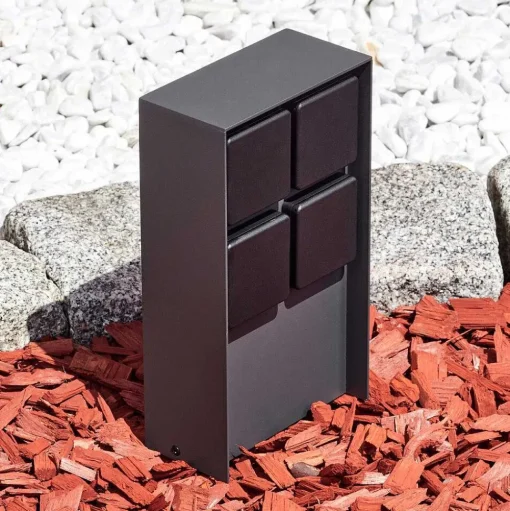 Prises Électriques D\\'Exterieur Reigolil Anthracite, Noir