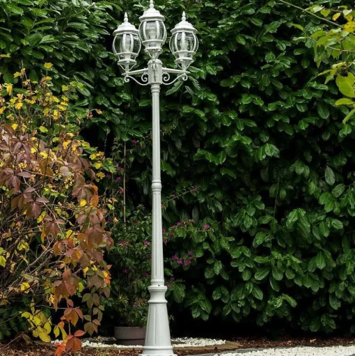Reverbere Kobe Blanc, 3 Lumieres