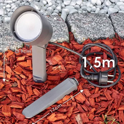 Spot De Jardin Apenrader Led Anthracite, 1 Lumiere