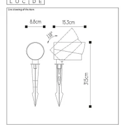 Spot De Jardin Lucide Manal Led Anthracite, 1 Lumiere