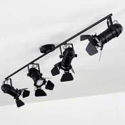 Spot De Plafond Lichinga Noir, 4 Lumieres