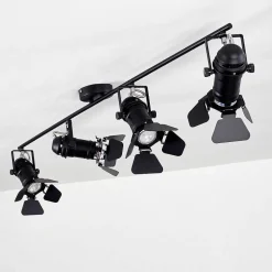 Spot De Plafond Lichinga Noir, 4 Lumieres
