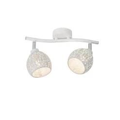 Spot De Plafond Lucide Tahar Blanc, 2 Lumieres