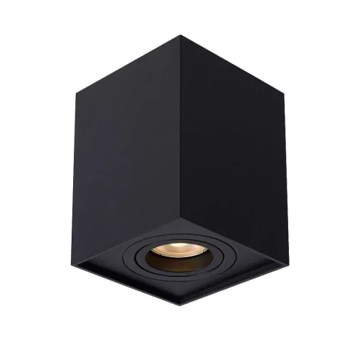 Spot De Plafond Lucide Tube Noir, 1 Lumiere