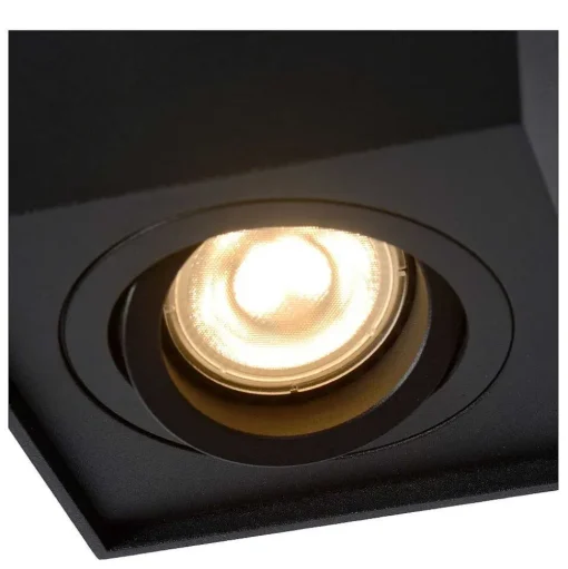 Spot De Plafond Lucide Tube Noir, 1 Lumiere