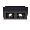Spot De Plafond Lucide Xirax Led Noir, 2 Lumieres