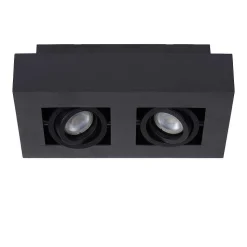 Spot De Plafond Lucide Xirax Led Noir, 2 Lumieres