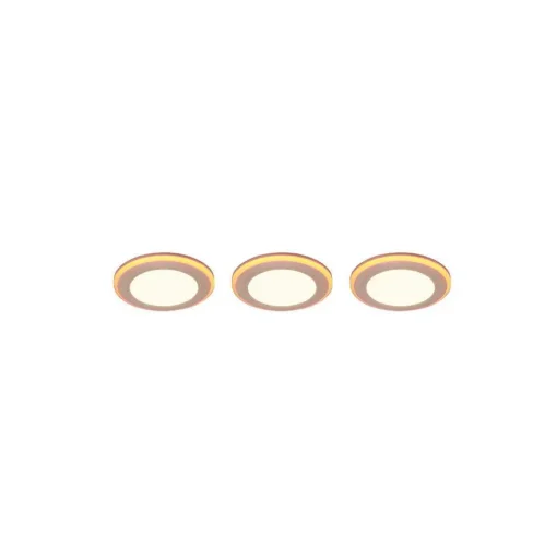 Spot Encastrable - Kit De 3 Trio Argus Led Blanc, 6 Lumieres, Telecommandes, Changeur De Couleurs