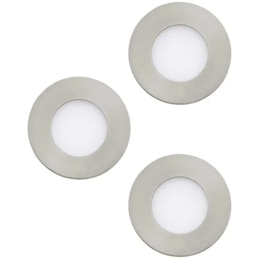 Spot Encastrable Eglo Fueva Led Nickel Mat, 3 Lumieres