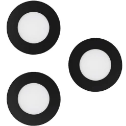 Spot Encastrable Eglo Fueva-Z Led Noir, 3 Lumieres
