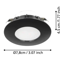Spot Encastrable Eglo Pineda Led Noir, 3 Lumieres