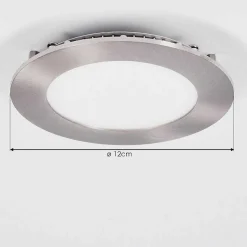 Spot Encastrable Finsrud Led Nickel Mat, 1 Lumiere