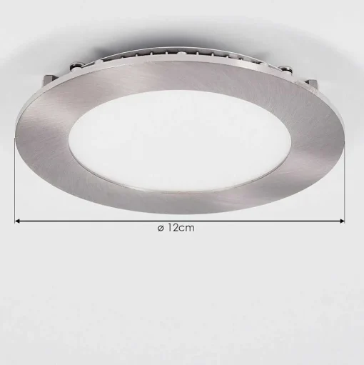 Spot Encastrable Finsrud Led Nickel Mat, 1 Lumiere