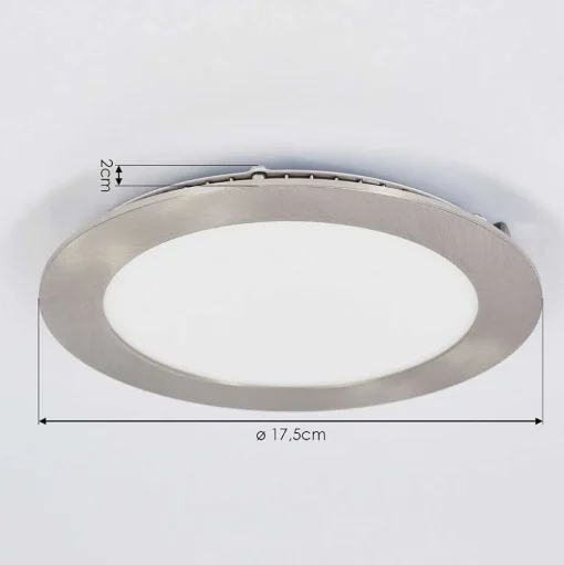 Spot Encastrable Finsrud Led Nickel Mat, 1 Lumiere