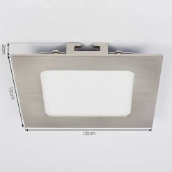 Spot Encastrable Finsrud Led Nickel Mat, 1 Lumiere