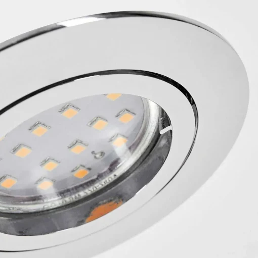 Spot Encastrable Kerrouan Led Chrome, 1 Lumiere