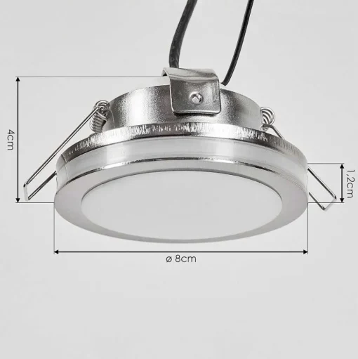 Spot Encastrable Percoq Led Nickel Mat, 1 Lumiere