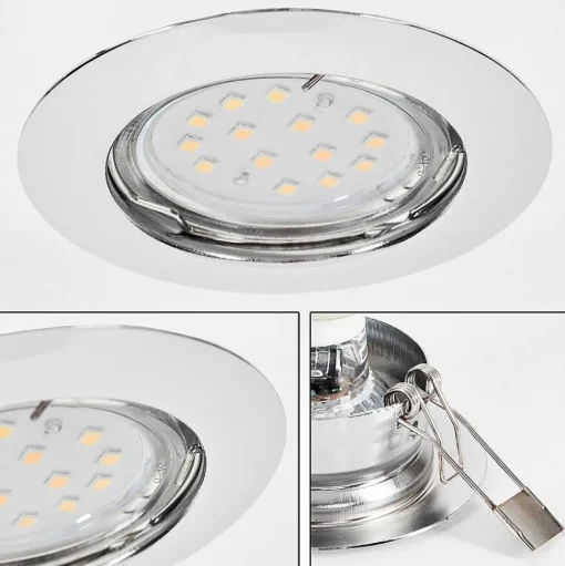 Spot Encastrable Vibersviller Led Chrome, 1 Lumiere
