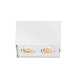 Spot Lucide Tube Blanc, 2 Lumieres