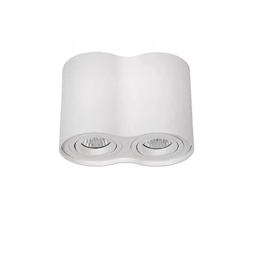 Spot Lucide Tube Blanc, 2 Lumieres