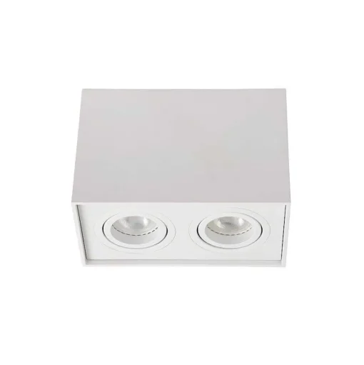 Spot Lucide Tube Blanc, 2 Lumieres